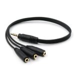 Adaptateur de sparateur audio, cble aux, jack femelle a mle de 3. 5mm, pour iphone, samsung, lecteur ...
