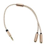 Adaptateur sparateur de prise casque, 9. 8 pouces, 3. 5mm, ecouteurs stro aux, cble adaptateur y ...