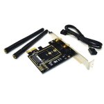 Adaptateur wifi sans fil m. 2 m2 ngff key a - e vers mini pci express pci - e 1x ngff, prise en charge ...