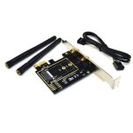 Adaptateur wifi sans fil m. 2 m2 ngff key a - e vers mini pci express pci - e 1x ngff, prise en charge ...