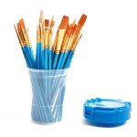Ages 10 pi�ces pinceaux pour enfants bleu rond pointe pointue nylon brosse a cheveux ensemble dessin ...