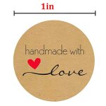 Ages 500 pi�ces rondes autocollants noir police a la main etiquettes adh�sives bricolage cadeau pour ...