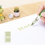 Ages stylo de calligraphie en verre cristal verre dip encre stylo ensemble non - carbone encre signature ...