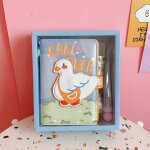 Agenda 2022 en cuir pu mignon, classeur a spirale a6, pour journal agenda agenda mensuel, coffret cadeau, ...