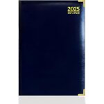 Agenda 2024 a4 bleu 1 jour par page rembourr avec couverture rigide et bords dors
