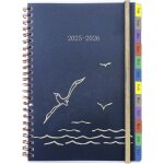 Agenda 2025 2026 a5 - agenda semainier a anneaux - 1 semaine sur 2 pages - avec aper�u mensuel et poche ...