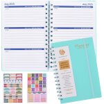 Agenda 2025 2026, planificateur hebdomadaire et mensuel, a5 carnet de planification quotidienne spirale, ...