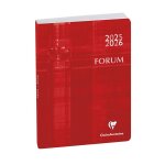 Agenda - 2025 / 2026 - scolaire - rouge - 1page par jour - septembre a septembre - forum metric