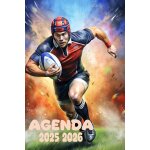 Agenda 2025 - 2026: scolaire rugby journalier (une page par jour) septembre a juillet 14, 8 x 21 cm collge ...