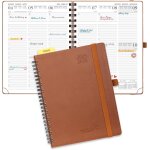 Agenda 2025 2026 semainier 22 x 16, 5 cm d'ao�t 2025 a d�c 2026, planner vertical scolaire 17 mois avec ...