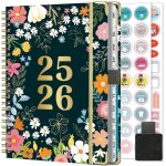 Agenda 2025 2026 semainier spirale de juillet 2025 - juin 2026 (12 mois) a5 agenda scolaire avec autocollants ...