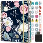 Agenda 2025 2026 semainier spirale de juillet 2025 - juin 2026 (12 mois) a5 agenda scolaire avec autocollants ...