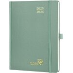Agenda 2025 2026 semainier vertical 22 x 16, 5cm d'aot 2025 a dc 2026, planner scolaire 17 mois, couverture ...