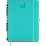 Agenda 2025 a4 couverture souple en cuir pu 21, 5 x 28, 5 cm agenda semainier vertical avec 100 gsm papier ...