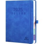 Agenda 2025 journalier - mini agenda 2025 semainier - yearly planer 2025 2026 - avec fermeture elastique, ...
