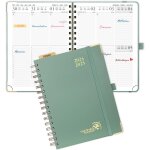 Agenda 2025 semainier 21 x 16, 5cm d'aot 2024 a dc 2025, planner vertical scolaire 17 mois avec couverture ...