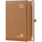 Agenda 2025 semainier 22 x 16, 5 cm de aot 2024 a dc 2025, premium planner scolaire 17 mois, couvercle ...