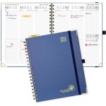 Agenda 2025 semainier 25, 5 x 21, 5cm d'aot 2024 a dc 2025, planner vertical scolaire 17 mois avec ...