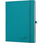 Agenda 2025 semainier a4 grand format 28, 5 x 22, 2 cm en franais - couvertursouplen pu cuir, intervalles ...