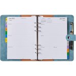Agenda 2025 semainier a5 rechargeable - 1 semaine sur 2 pages organiseur avec onglets mensuel, poche, ...