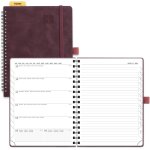 Agenda 2025 semainier d'aot 2024 a dc 2025 scolaire - couverture souple a spirale, onglets mensuels, ...