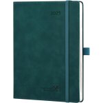 Agenda 2025 semainier et carnet de notes moyen 22 x 16, 5 cm - couverture en cuir weekly planner d'jan ...