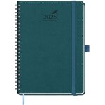 Agenda 2025 semainier spirale a5 - planner hebdomadaire 2025 vertical avec couverture souple en cuir ...