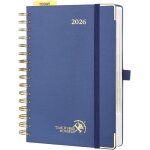 Agenda 2026 journalier 21, 5 x 14, 5 cm - couverture rigide spirale, 1 page par jour a5 planner, d'jan ...