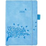 Agenda 2026 journalier une page par jour a5, planner quotidien avec onglets mensue, notes, contacts, ...