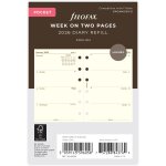 Agenda 2026 de poche 26 - 68224 - semaine sur 2 pages - coton cr�me