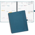 Agenda 2026 semainier 26, 5 x 21, 5 cm - couverture souple en pu cuir spirale, vertical planner, d'jan ...
