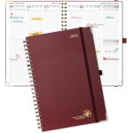Agenda 2026 semainier 30 x 21 cm - couverture rigide spirale, vertical a4 weekly planner, d'jan 2026 ...