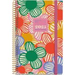 Agenda annuel 2025, 117 x 182 mm, 1 jour par page, couverture carton doubl plastifi, spirale, fermeture ...