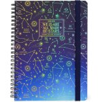 Agenda hebdomadaire spiral� 2025 - 2026, stars, 16 mois larges, agenda de septembre 2025 a d�cembre 2026, ...