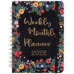 Agenda journalier 2022 - 76 pages, papier ecologique, hebdomadaire et mensuel, design durable, couverture ...