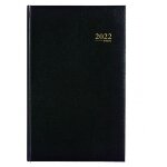 Agenda journalier 2024 banquier large - 17 x 27 cm - noir - brepols