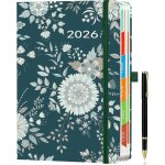 Agenda journalier 2026, format a5, 1 jour par page, agenda journalier, calendrier, agenda annuel de janvier ...