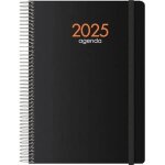 Agenda journalier - dohe - noir - 15 x 21 cm - couvercle en polypropyl�ne - 4 langues disponibles