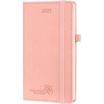 Agenda de poche 2025 16, 5 x 9 cm - couverture rigide en pu cuir, petit planner semainier d'jan 2025 ...