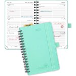 Agenda de poche 2025 semainier a spirale, format a6 (16 x 10, 5 cm), petite couverture souple, 25 rendez ...