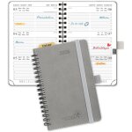 Agenda de poche 2026 a6 semainier 16 x 10, 5 cm - couverture souple en pu cuir spirale, petit agenda, ...