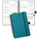 Agenda de poche 2026 a6 semainier 16 x 10, 5 cm - couverture souple en pu cuir spirale, petit agenda, ...