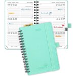 Agenda de poche 2026 a6 semainier 16 x 10, 5 cm - couverture souple en pu cuir spirale, petit agenda, ...
