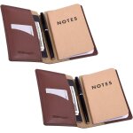 Agenda rechargeable 2 pices, tege cahier en cuir pour cahiers de poche 9x14cm (3, 5  x 5, 5 ) - brun ...