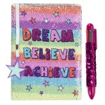 Agenda r�versible a paillettes avec stylo arc - en - ciel multipoint pour les filles et les gar�ons carnet ...