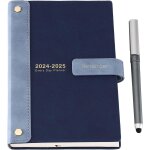 Agenda scolaire 2024 2025 - agenda 2024 a juin 2025 - agenda mensuel hebdomadaire avec stylo, autocollants ...