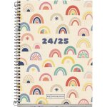 Agenda scolaire 2024 - 2025 septembre 2024 a juin 2025, format 117 x 174 mm, couverture recycle, espagnol ...