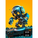 Agenda scolaire 2025 2026 journalier: robot dj une page par jour format compact 12x17 cm couverture souple ...