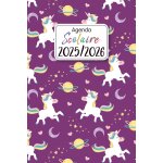 Agenda scolaire 2025 / 2026 kawaii: planificateur journalier licorne organisateur de sept 2025 a juil ...