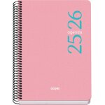 Agenda scolaire 2025 2026 - semaine vue, taille a5 (15x21 cm), espagnol et anglais, septembre a juin, ...